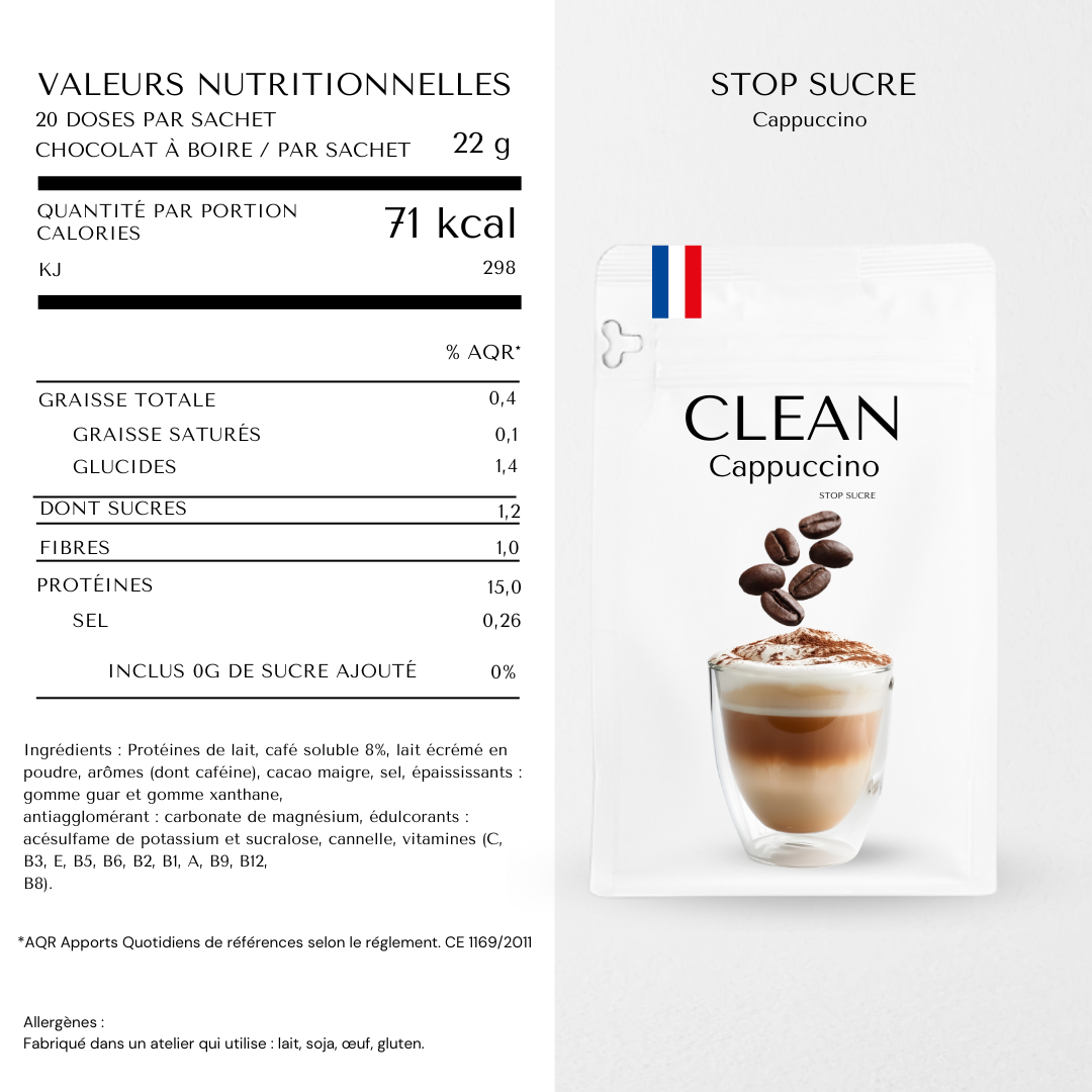 
                  
                    Cappuccino valeurs nutritionnelles et ingrédients
                  
                